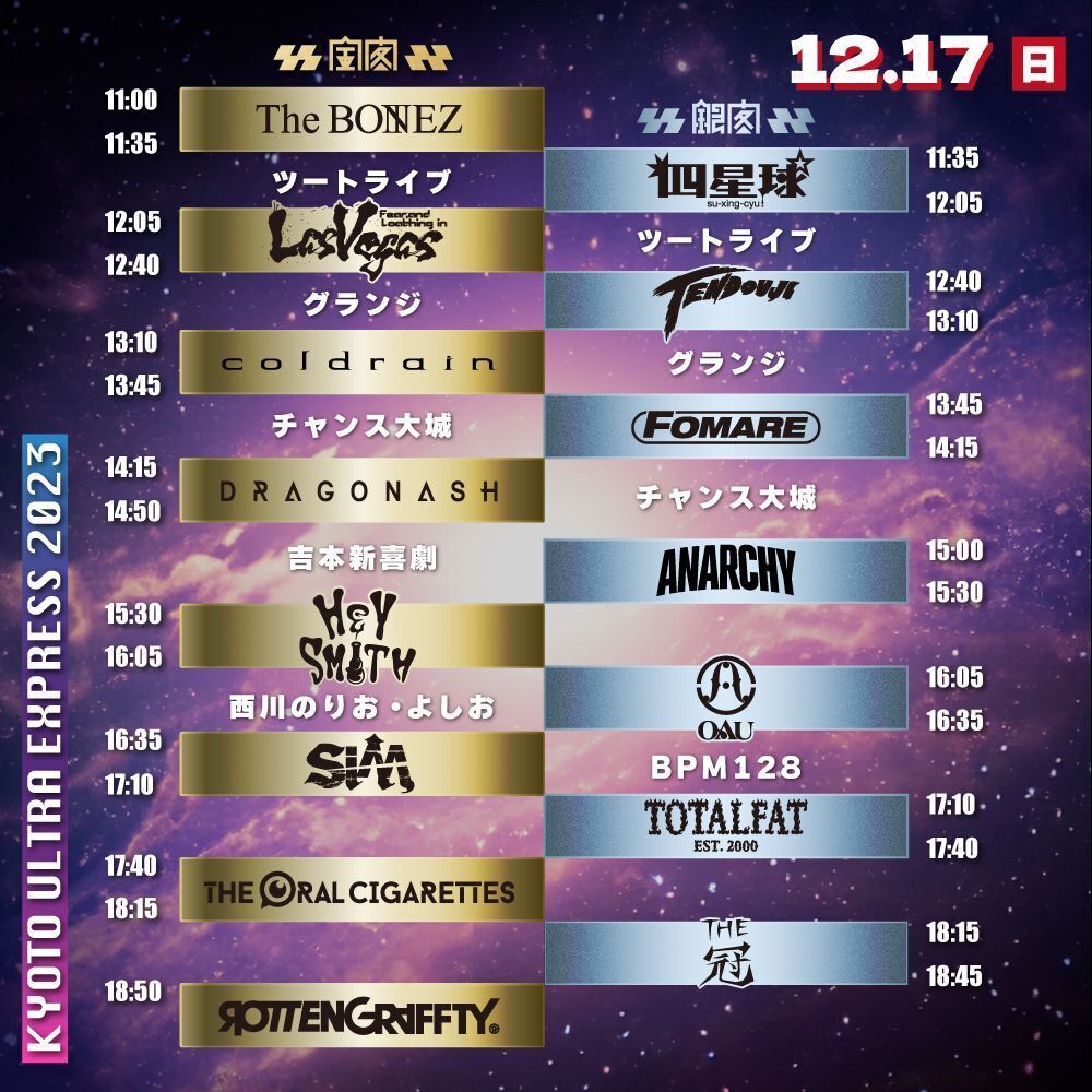 2023年12月16日（土）17日（日）開催 京都府 京都パルスプラザ『響都超