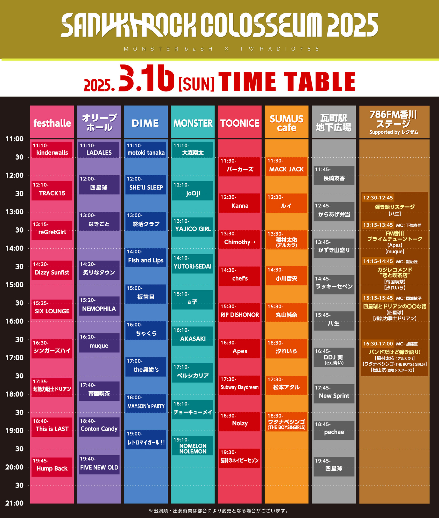 『SANUKI ROCK COLOSSEUM 2025 -MONSTER baSH × I♡RADIO 786-』